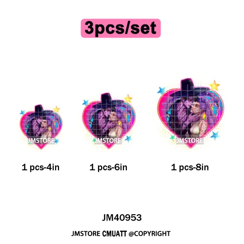 Cartoon Girl Dinner Kpop Merch Idol Band Group Music Movie Iron on DTF Washable Transfers Stickers Ready to Press for Textile