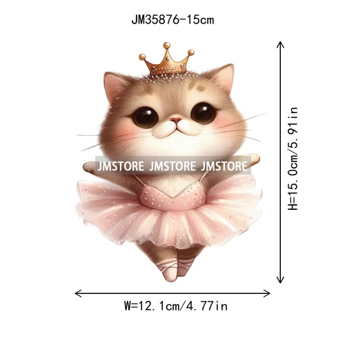 15cm 5.9in Kid Dancing Cats Animal Squirrel Iron On Transfer Sticker For Clothes Printed Thermal Applique Washable T-Shirt Decal