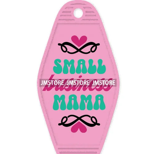 Wife Mom CEO Funny Quotes High Quality WaterProof UV DTF Sticker For Motel Hotel Keychain Small Business Mama