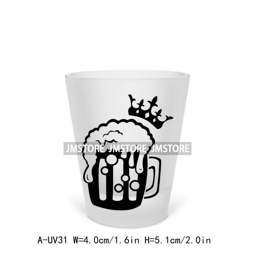 I Need A Huge Glass Of Wine Beer Mugs Alcohol Saying Short Glass Cups Decals UV DTF Transfers Stickers Waterproof DIY Craft