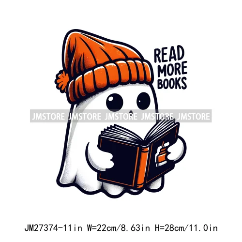 Funny Happy Death Watch Scary Movie Boo Ghost Halloween Vibes Thermal Logos DTF Iron On Heat Press Transfer Stickers For Clothes