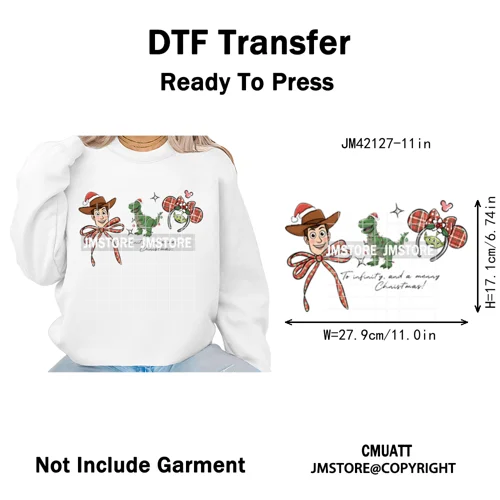 Colorful Mouse Headbands Cartoon Animal Princess Character Iron on DTF Washable Transfers Stickers Ready to Press for Clothes