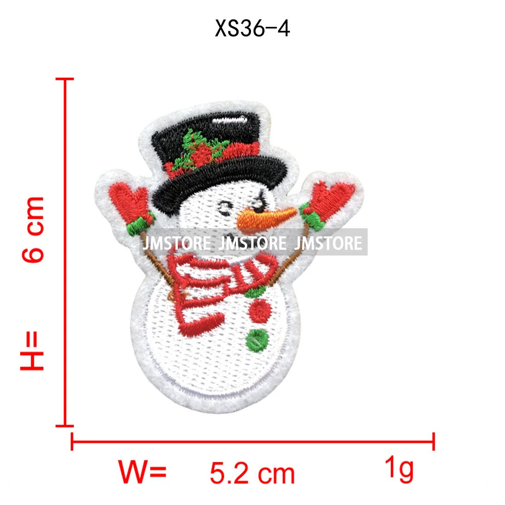 Merry Christmas Ho Ho Ho Santa Candy Canes Celebrate Festive Embroidery Appliques Iron on Sequins Patches for Sweatshirt Bags
