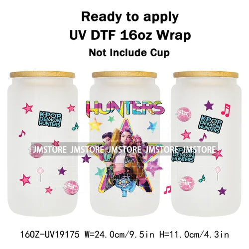 Kpop Idol Fan Art Anime Lover Gift UV DTF Cup Wrap Ready To Apply Transfer Stickers 16OZ Tumbler Wraps DIY For Libbey Glass Can