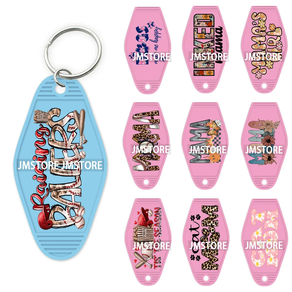 Leopard Cat Mom Paw Mother's Day High Quality WaterProof UV DTF Sticker For Motel Hotel Keychain Baseball Mama Labels DIY Logo