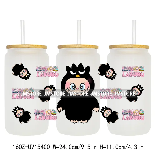 Hot Sale Cute Cartoon Monsters UV DTF Wraps Transfer Sticker DIY Custom Prints High Quality For 16OZ Libbey Glass Can Tumbler