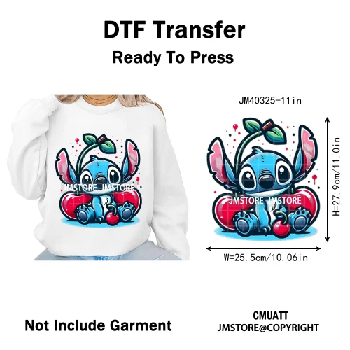 Funny Cartoon Playing Kids Love Character Thermal Printing Iron on DTF Washable Transfers Stickers Ready to Press for T-shirts