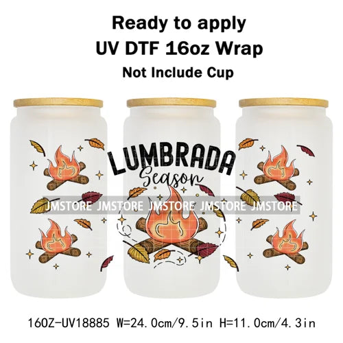 Tis The Season Mexican Christmas 16OZ UV DTF Cup Wraps Ready To Apply Waterproof Transfer Stickers For Libbey Glass Can Tumbler