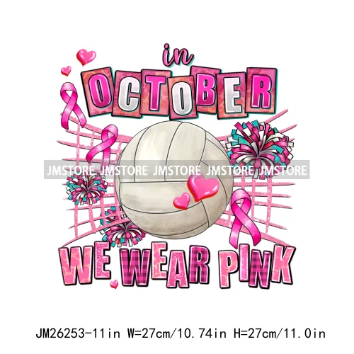 Faith Hope Love In October We Wear Pink Fight Breast Cancer Survivor Queen DTF Iron On Heat Press Transfer Stickers For Clothing