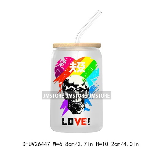 LGBT Quotes UV DTF Transfer Stickers Decals For Libbey Cold Cups Mugs Tumbler Waterproof DIY Custom Logo Labels Rainbow Pride