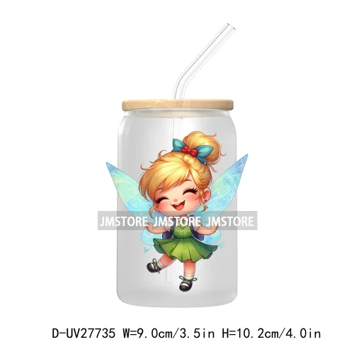 Cartoon Princess Back To School UV DTF Transfer Stickers Decals For Libbey Cold Cups Mugs Tumbler First Day Of School Students