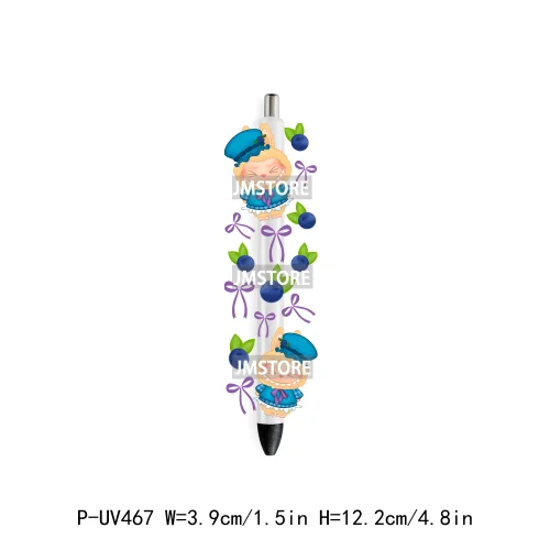 Cute Cartoon Monsters Character Kids UV DTF Pen Wraps Ready To Apply Transfer Stickers Waterproof Prints Durable Custom Labels