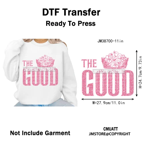 Magic Musical Movies Bad Good Witches Team Pink Green Coquette Iron on DTF Heat Transfers Stickers Ready to Press for T-shirts