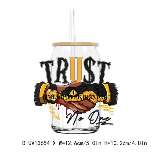 Snack Trust No One UV DTF Transfers Stickers Decals For Libbey Cold Cups Mugs Tumbler Waterproof DIY Logo Hip Pop