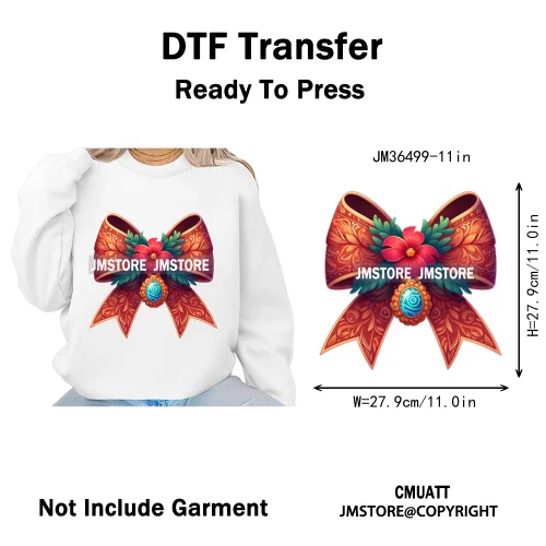 Colorful Princess Vibes Coquette Girly Kids Pastel Bows Printed Decals Iron on DTF Transfer Stickers Ready to Press for Clothes