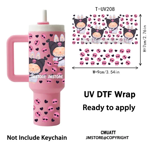 Cartoon Monsters Doll Kids Gift UV DTF Custom Prints Ready To Apply Transfer Stickers Waterproof Wraps For Mini Tumbler Keychain