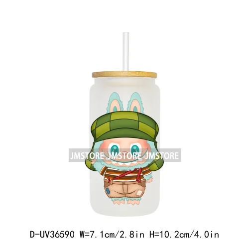 Funny Cartoon Monster Doll In Costume UV Sticker Decals For Libbey Cold Cups Mugs Tumbler Transfer Stickers Waterproof Prints