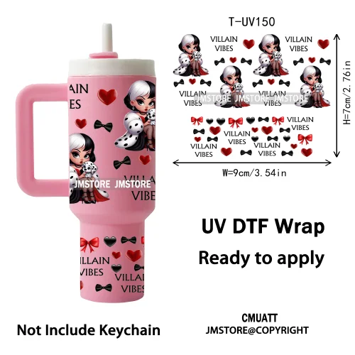 Princess Cartoon Queen Heart Wholesale Bulk UV DTF Wraps Ready To Apply Transfer Stickers Waterproof For Mini Tumbler Keychain