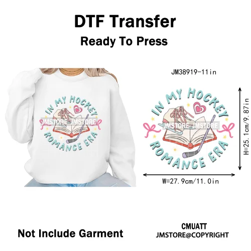Funny Bookish Romance Reader Book Lovers Motivational Quotes Iron on DTF Washable Transfers Stickers Ready to Press for T-shirts