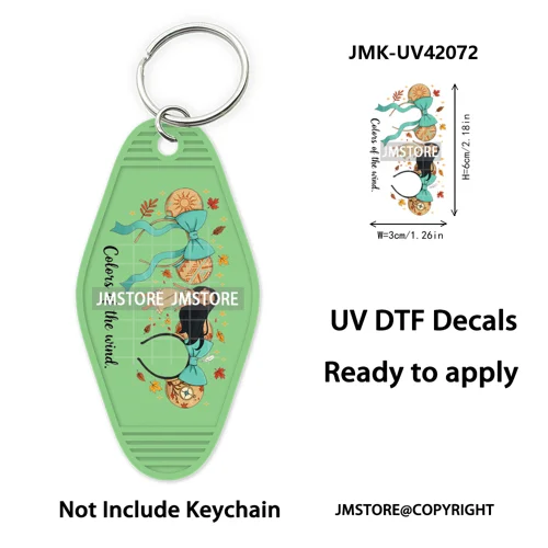 Coquette Bow Magical Mouse Cartoon UV DTF Motel Keychain Decal Ready To Ship Durable Transfer Stickers Prints For Hotel Keychain