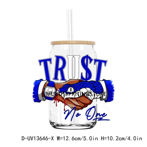 Snack Trust No One UV DTF Transfers Stickers Decals For Libbey Cold Cups Mugs Tumbler Waterproof DIY Logo Hip Pop