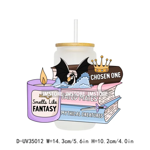 Trendy Readers Book Club UV Sticker Decals For Libbey Cold Cups Mugs Tumbler Transfer Stickers Waterproof High Quality Labels