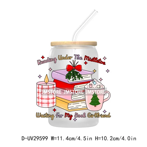 Howdy Christmas Boots UV DTF Transfer Stickers Decals For Libbey Cold Cups Mugs Tumbler Waterproof Labels Western Coquette Bow