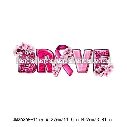 Faith Hope Love In October We Wear Pink Fight Breast Cancer Survivor Queen DTF Iron On Heat Press Transfer Stickers For Clothing