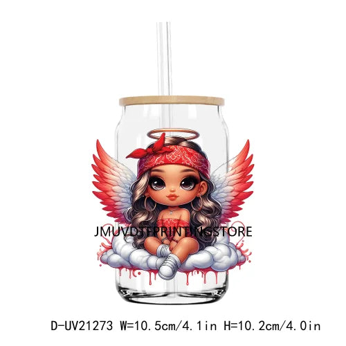 Hot Sale Cute Chicano Baby Angel UV DTF Transfer Sticker Decals For Libbey Cold Cup Mugs Tumbler Waterproof DIY Logo Mexican Kid