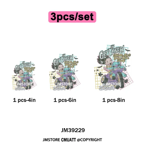 Pumpkin Spice Season Cartoon Horror Nightmare Halloween Vibes Iron on DTF Washable Transfers Stickers Ready to Press for Hoodies