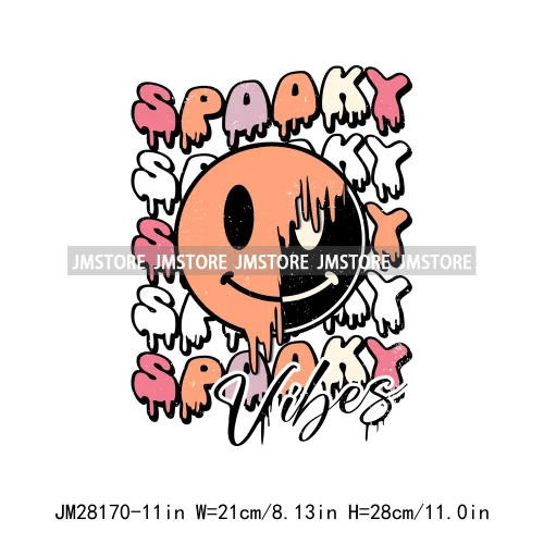 Cute Mama Babe Stay Spooky Let's Go Ghouls Halloween Season Designs DTF Iron On Transfers Stickers Ready To Press For Clothes