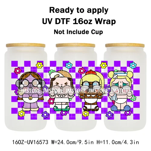 Cartoon Baby Monsters Cry UV DTF Stickers Ready To Transfer Cup Wrap Custom Labels DIY Craft For Libbey Can Glass Tumblers Mugs