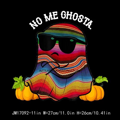 DIY Cafecito Y Chisme Latin Mexico Culture Thermal Design Colorful No Me Ghosta DTF Transfer Stickers Ready To Press For Hoodies