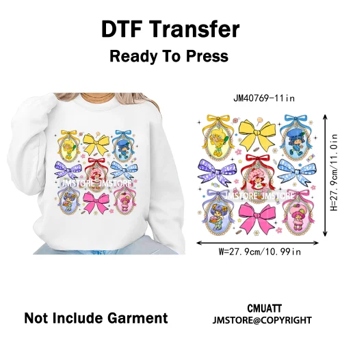 Best Friends Birthday Cute Little Berry Girl Coquette Character Design Iron on DTF Transfers Stickers Ready to Press for Textile