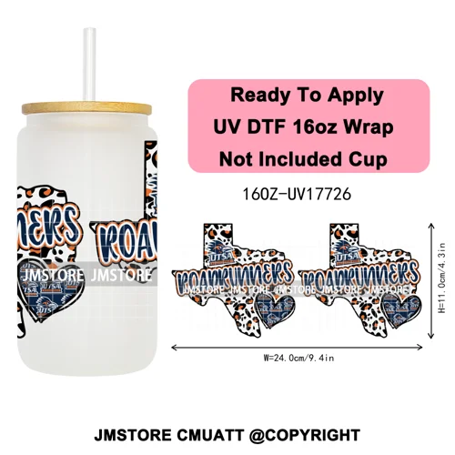 Faux Glitter American Football Game Day UV DTF Cup Wrap Ready To Apply Transfer Stickers 16OZ Tumbler Wraps For Libbey Glass Can