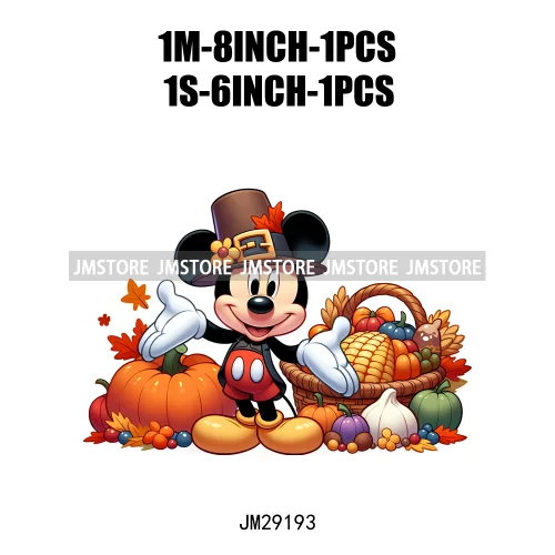 Cartoon Halloween Scary Cute Horror Characters Pumpkin Fall Vibes DTF Iron On Transfers Stickers Ready To Press For Clothing