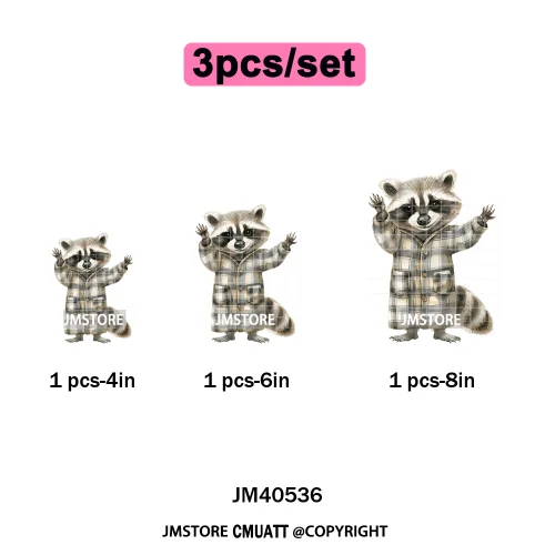 Cute Nursery Sleepy Baby Safari Jungle Animals in Pajamas Love Iron on DTF Washable Transfers Sticker Ready to Press for Clothes