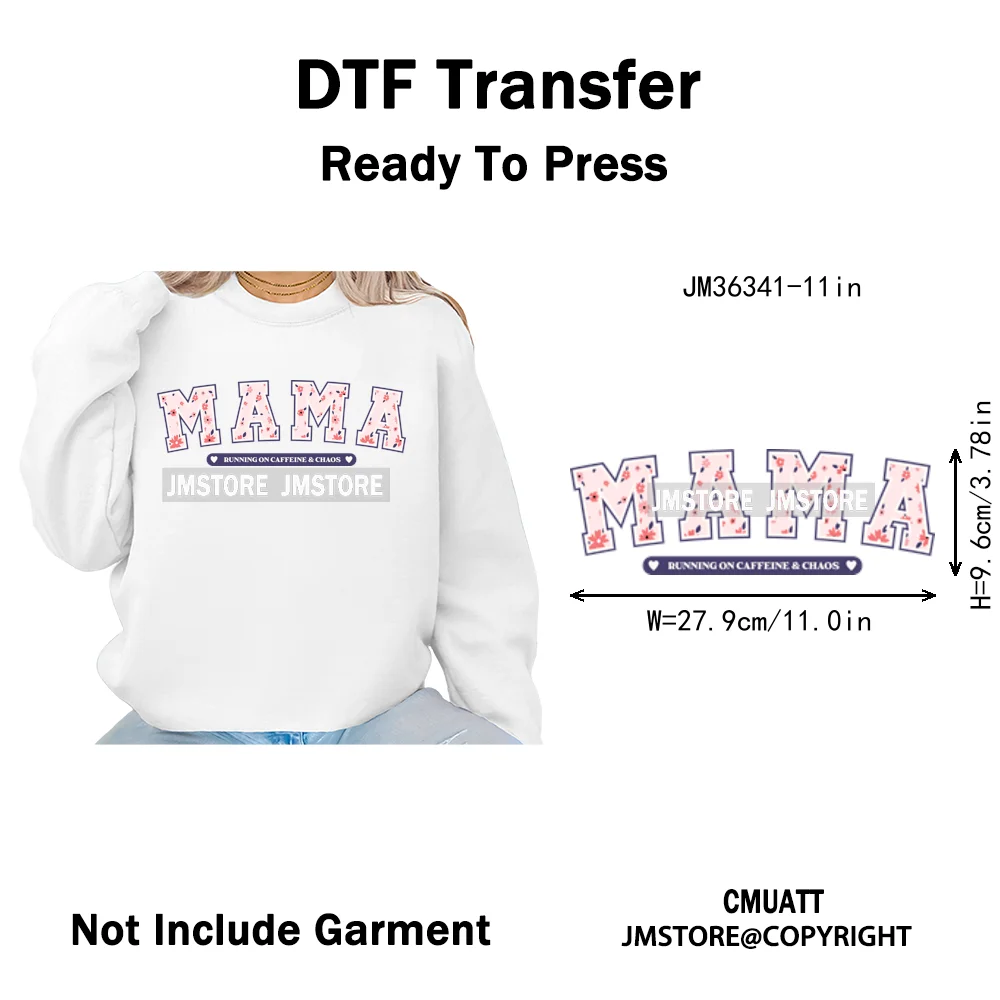 Coffee Mom Club Girlie Drink Reading Motivational Positive Quotes Iron on DTF Heat Transfers Stickers Ready to Press for Clothes
