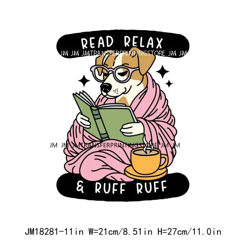 Positive Quotes Coffee Fuel Good Vibes Book Read In Peace Best At Drinking DTF Heat Transfer Stickers Ready To Press For Clothes