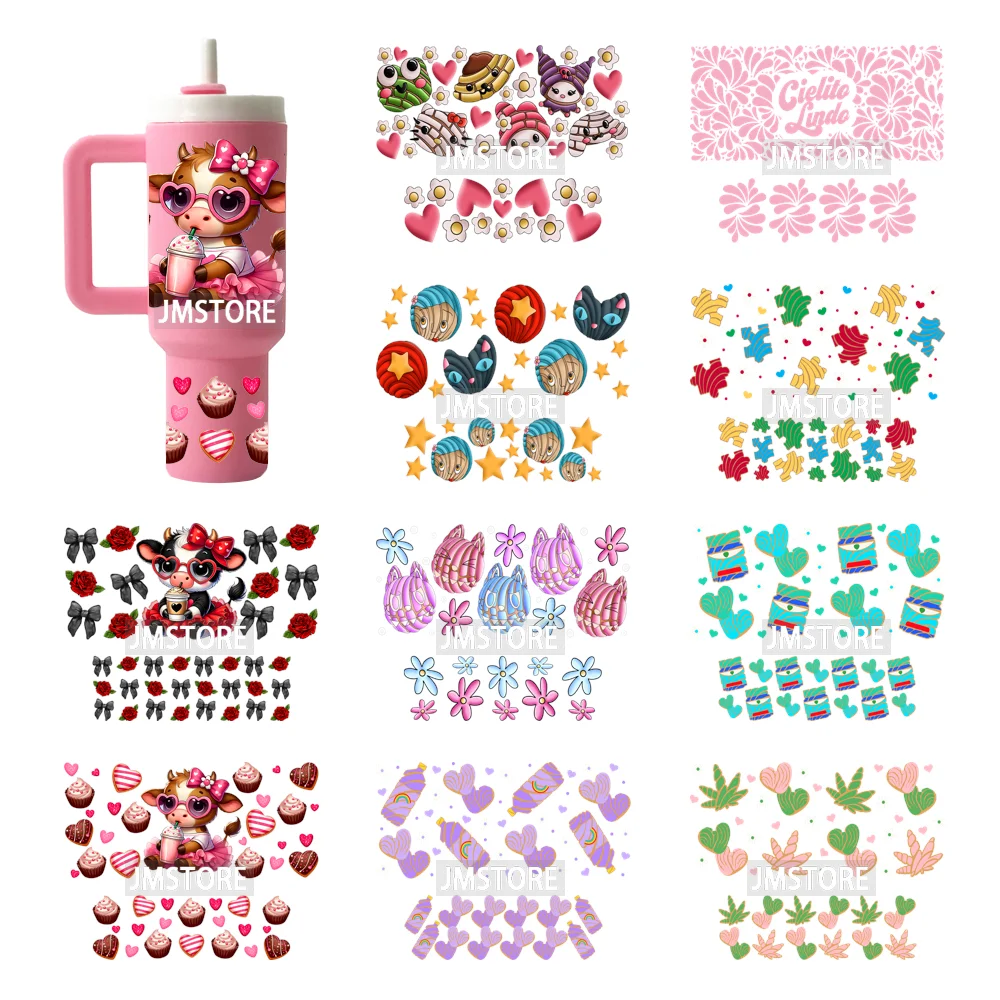 Concha Mexican Culture Cartoon Cow UV DTF Mini Tumbler Keychain Wraps Ready To Apply Transfer Stickers Prints Waterproof Decals