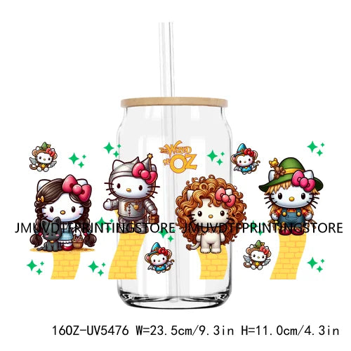 Popular Cartoon Character Sport 16OZ UV DTF Cup Wrap Transfer Stickers Custom Label Durable Waterproof Logo For Libbey Glass Can