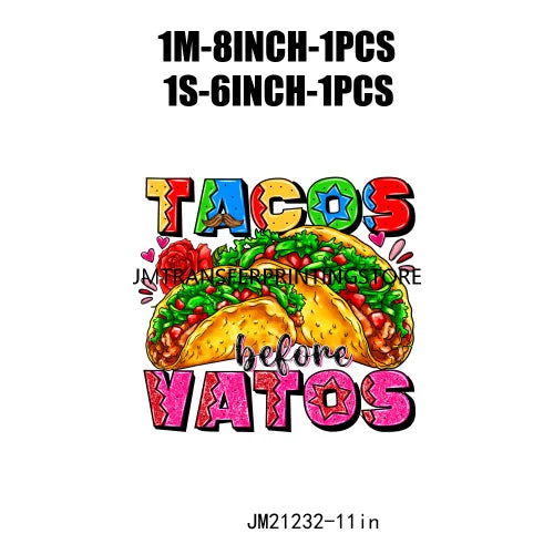 Colorful Mexican Pinata Latina Cinco De Mayo Festival Logos Iron On Fiesta Tacos Tequila DTF Transfer Stickers For Clothing