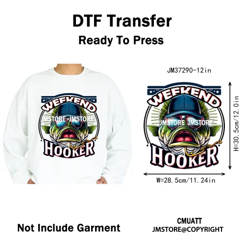 12in Graffiti Streetwear Beasts Cartoon Animals Hip Hop Quotes Iron on DTF Heat Transfers Stickers Ready to Press for Hoodies