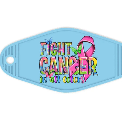 In October We Wear Pink High Quality WaterProof UV DTF Sticker For Motel Hotel Keychain Fight Breast Cancer