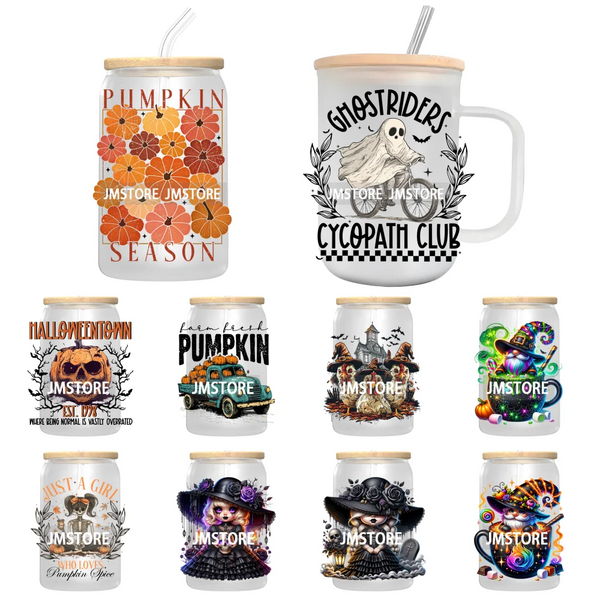 Nightmare Before Coffee Spooky Halloween Skeleton UV DTF Transfer Stickers Decals For Libbey Cold Cup Mug Tumbler Pumpkin Season