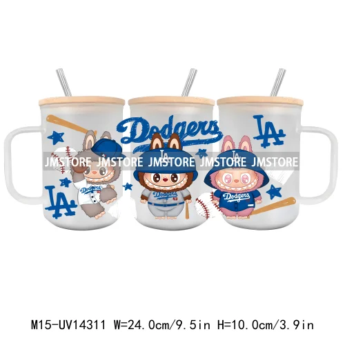 Sports Cartoon Characters UV DTF Cup Wrap Ready To Apply Waterproof High Quality Custom Prints For 15OZ Glass Mug Cup Tumbler