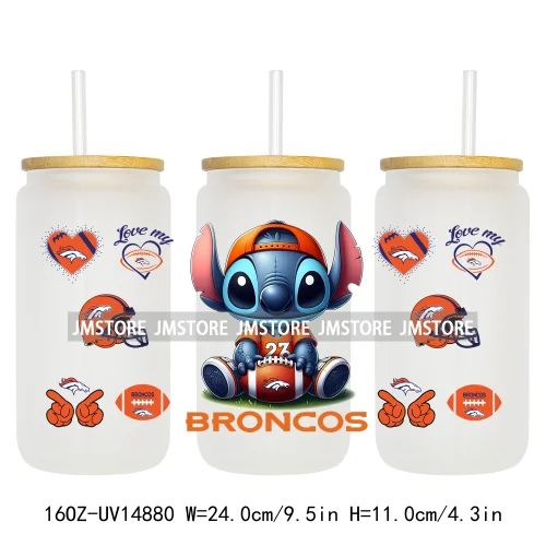 Cute Cartoon Sport Team Game Day 16OZ UV DTF Cup Wraps Ready To Apply Waterproof Transfer Stickers For Libbey Glass Can Tumbler
