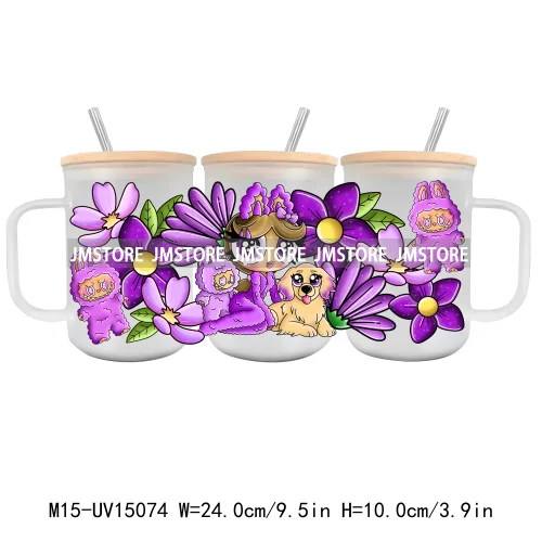 Sports Cartoon Characters UV DTF Cup Wrap Ready To Apply Waterproof High Quality Custom Prints For 15OZ Glass Mug Cup Tumbler