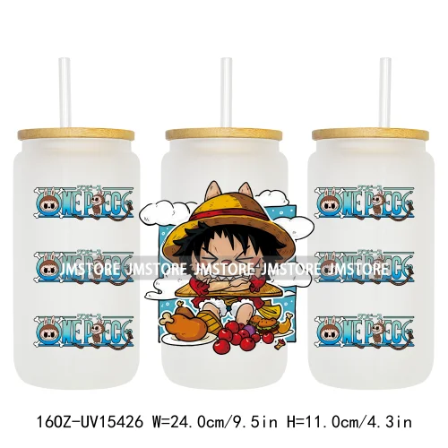 Anime Cartoon Dolls Character UV DTF Stickers Ready to Transfer Cup Wrap Custom Print DIY Craft For Libbey Glass Can Mug Tumbler