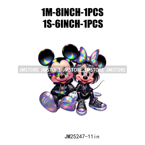 Cartoon Animal Sport Cheer Thermal Designs Baby Pink Mouse Iron On DTF Heat Press Transfers Stickers Ready To Press For Clothes